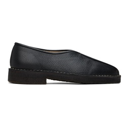 Black Piped Slippers 241646M231008