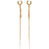 Gold Tangle Long Earrings 241646F022004