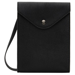 Black Enveloppe Strap Shoulder Bag 241646F040000