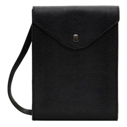 Black Enveloppe Strap Shoulder Bag 241646F040003