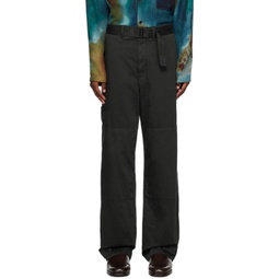 Green Paneled Trousers 232646M191029