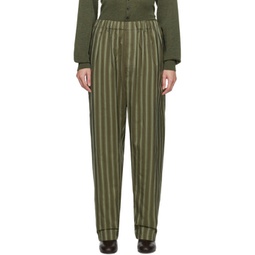 Green Relaxed Lounge Pants 232646F086001