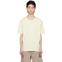Yellow Scoop Neck T-Shirt 241646M213009