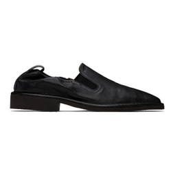 Black Soft Loafers 241646M231004