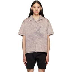 Taupe Washed Shirt 231548M192003