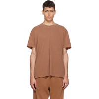 Brown Garment Dyed T Shirt 222548M213008