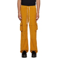 Yellow Drawstring Cargo Pants 232548M188004