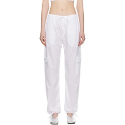 White Yoko Cargo Pants 241793F086001