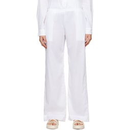 White Yoko Pocket Trousers 232793F087002