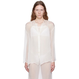 White Celia Shirt 231793F109004