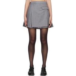 Gray Wrap Miniskirt 241732F090000