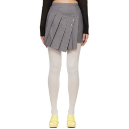 Gray Folded Miniskirt 241732F090006