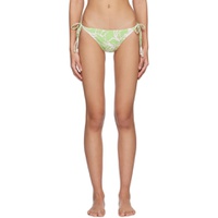 Green Graphic Bikini Bottom 231732F105002