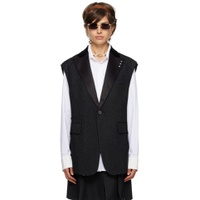 Black Suiting Vest 222732F068000