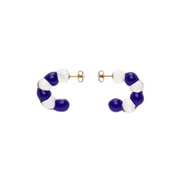 Blue   Transparent Ball Hoop Earrings 241203F022003