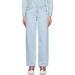 Blue Baggy Dad Jeans 231099F069106