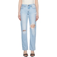 Blue Middy Straight Jeans 231099F069040