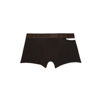 Brown Asymmetrical Opening Boxers 241617M216001