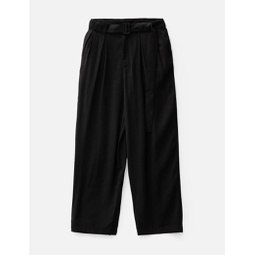 Wide Summer Pants With Double Pleats And Belt