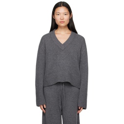 Gray The Aletta Sweater 232581F100014
