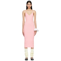 Pink Pillar Midi Dress 231071F054001
