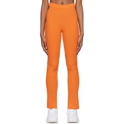 Orange Rib Leggings 222071F086002