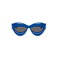 Blue Inflated Cat Eye Sunglasses 241677F005008