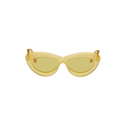 Yellow Cateye Sunglasses 241677F005013