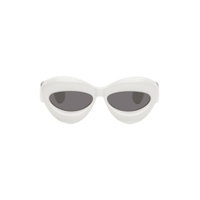 Gray Inflated Cat Eye Sunglasses 241677M134007