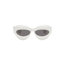 Gray Inflated Cat Eye Sunglasses 241677M134007