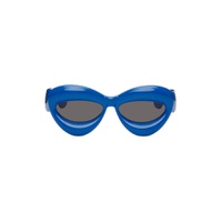 Blue Inflated Cat Eye Sunglasses 241677M134004