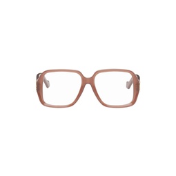 Brown Square Glasses 222677M133001