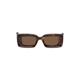Tortoiseshell Rectangular Sunglasses 232677M134010