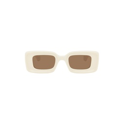 Off White Rectangular Sunglasses 241677M134039