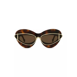 Double Frame 67MM Oval Sunglasses