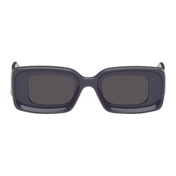 Purple Rectangular Sunglasses 231677F005055
