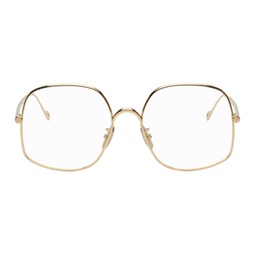 Gold Oversized Glasses 232677F004000