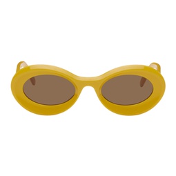 Yellow Loop Sunglasses 232677M134021