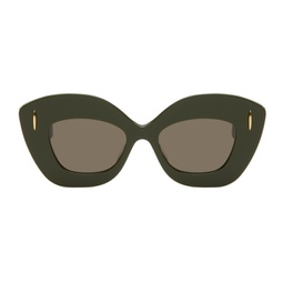 Khaki Retro Screen Sunglasses 241677F005023