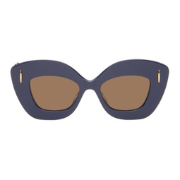 Navy Retro Screen Sunglasses 241677F005024