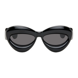 Black Inflated Cat-Eye Sunglasses 241677M134003