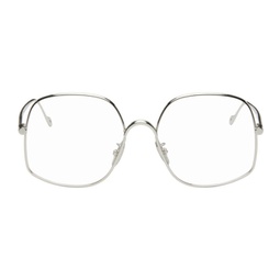 Silver Square Glasses 232677M134016