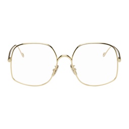 Gold Square Glasses 232677M134015
