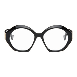 Black Chunky Anagram Glasses 241677M133007