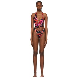 SSENSE Exclusive Black Recycled Nylon One Piece Swimsuit 221348F103025