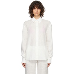 White Oversized Shirt 231348F109005
