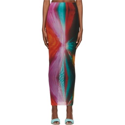 Multicolor Polyester Maxi Skirt 221348F093002