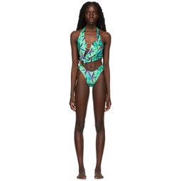 Blue   Green Sex Wax One Piece Swimsuit 221348F103018