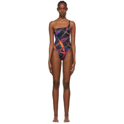 Multicolor Recycled Nylon One Piece Swimsuit 221348F103023