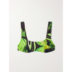 LOUISA BALLOU Printed stretch bikini top